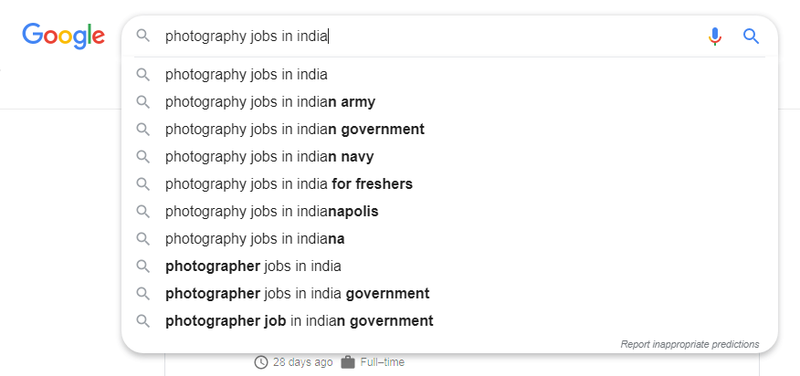 photography jobs government