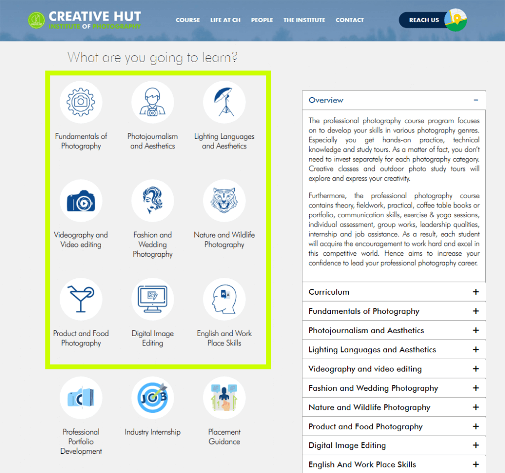 photography syllabus