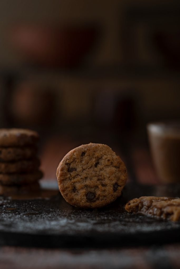 chocolate biscuits in a table