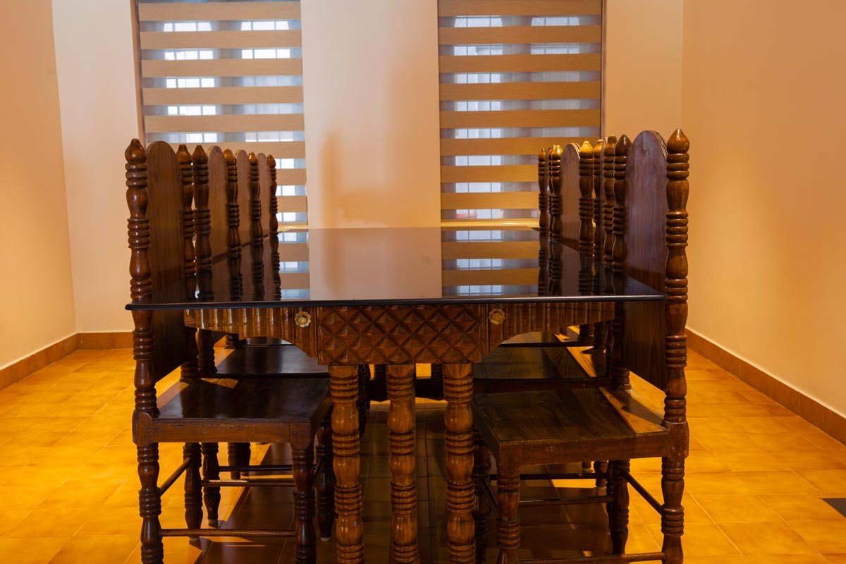 well arranged dining table