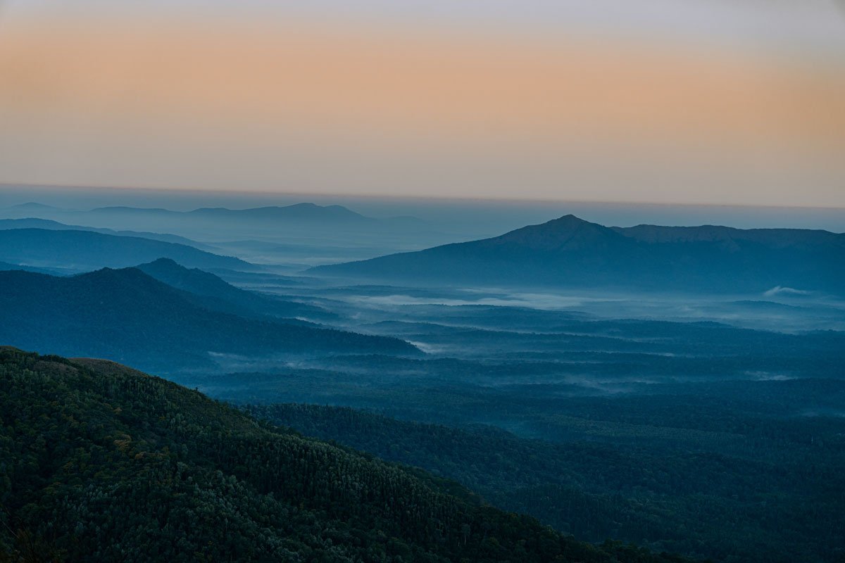 mountains with blue sky