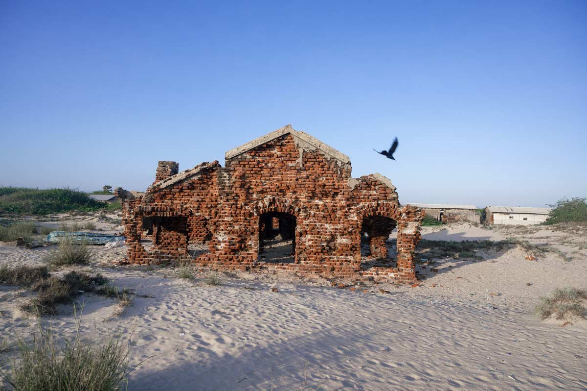 dhanushkodi an abandoned town at the south-eastern tip of Pamban Island