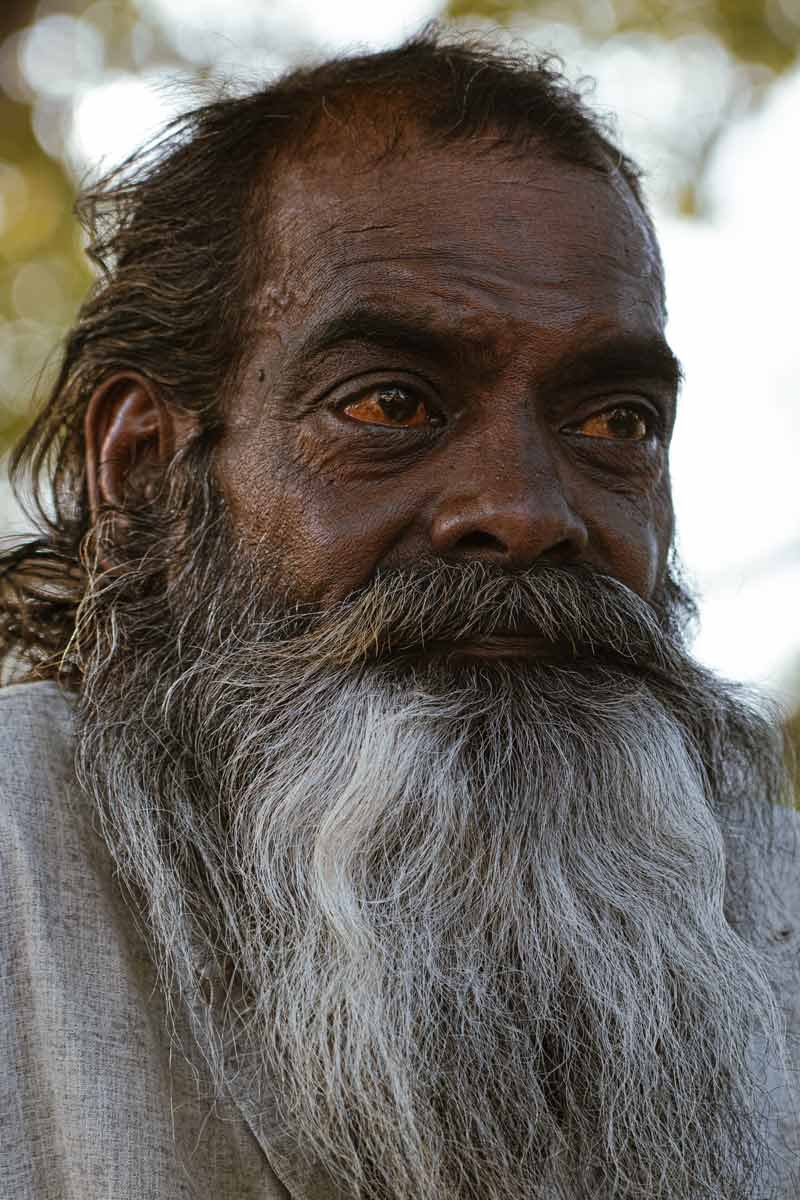 a man with long beard