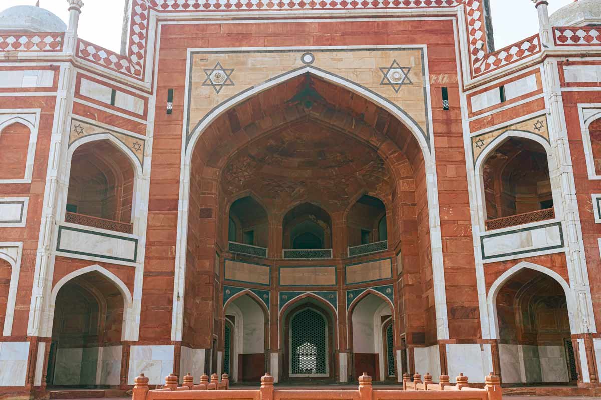 mugal architecture with red color entrance gate