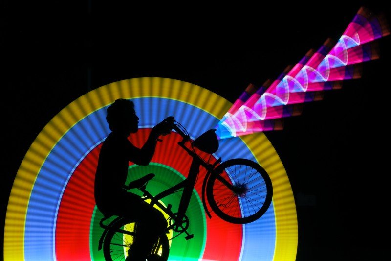 man on cycle