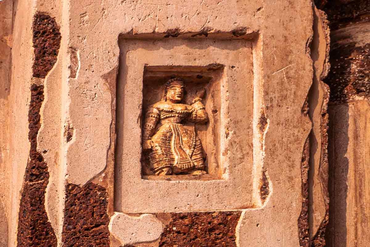 an idol carved in a wall