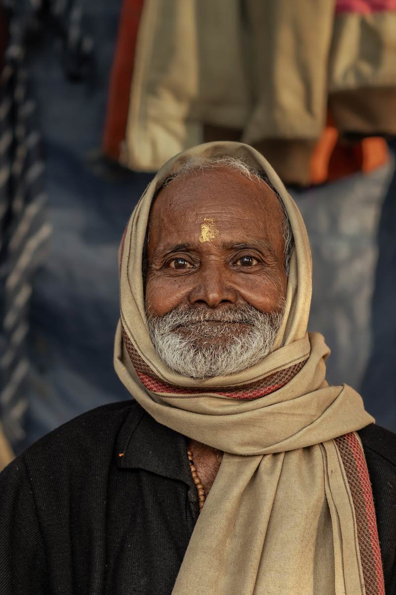 a baba with joyful smile
