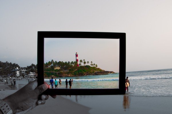 beach inside frame