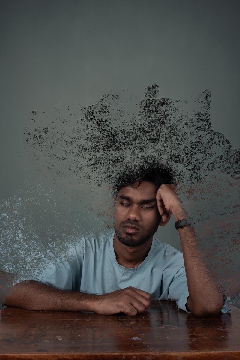 With dispersion editing, I depict delicate Free Mindscapes, portraying inner peace and raw anger in artistic expression.
