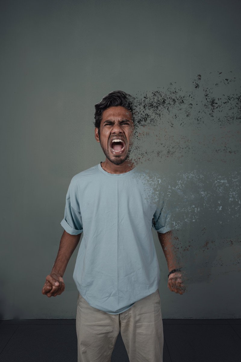 With dispersion editing, I depict delicate Free Mindscapes, portraying inner peace and raw anger in artistic expression.