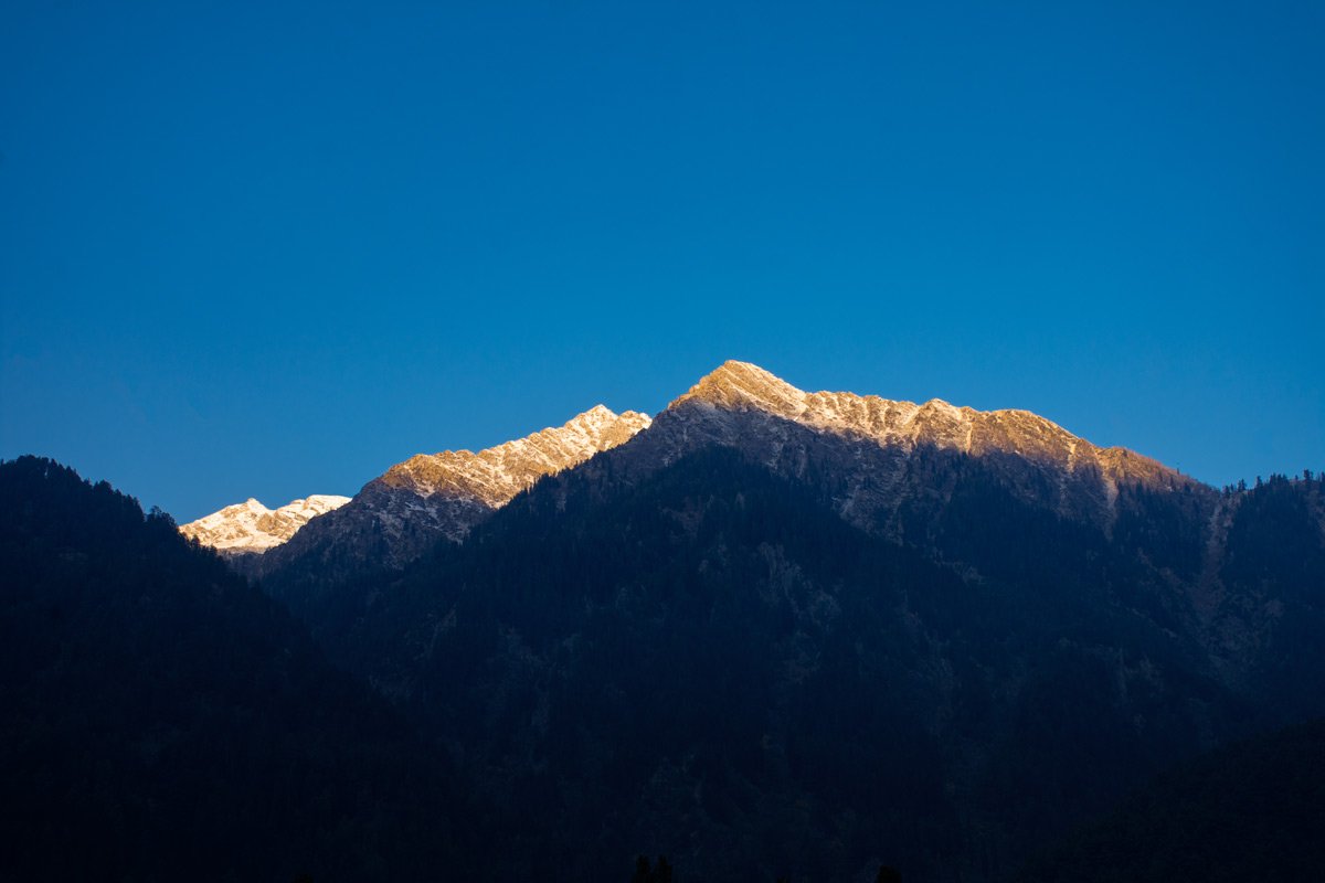 three snow mountains