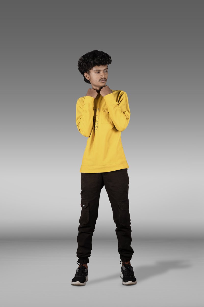 standing in stylish way