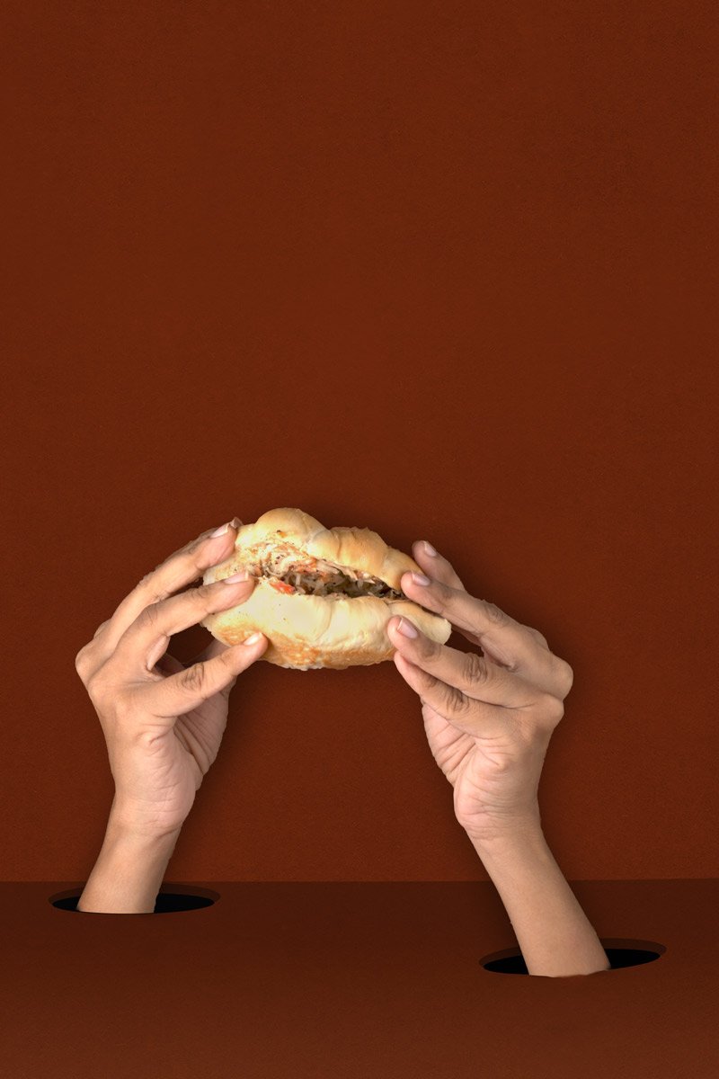 sandwich in hands