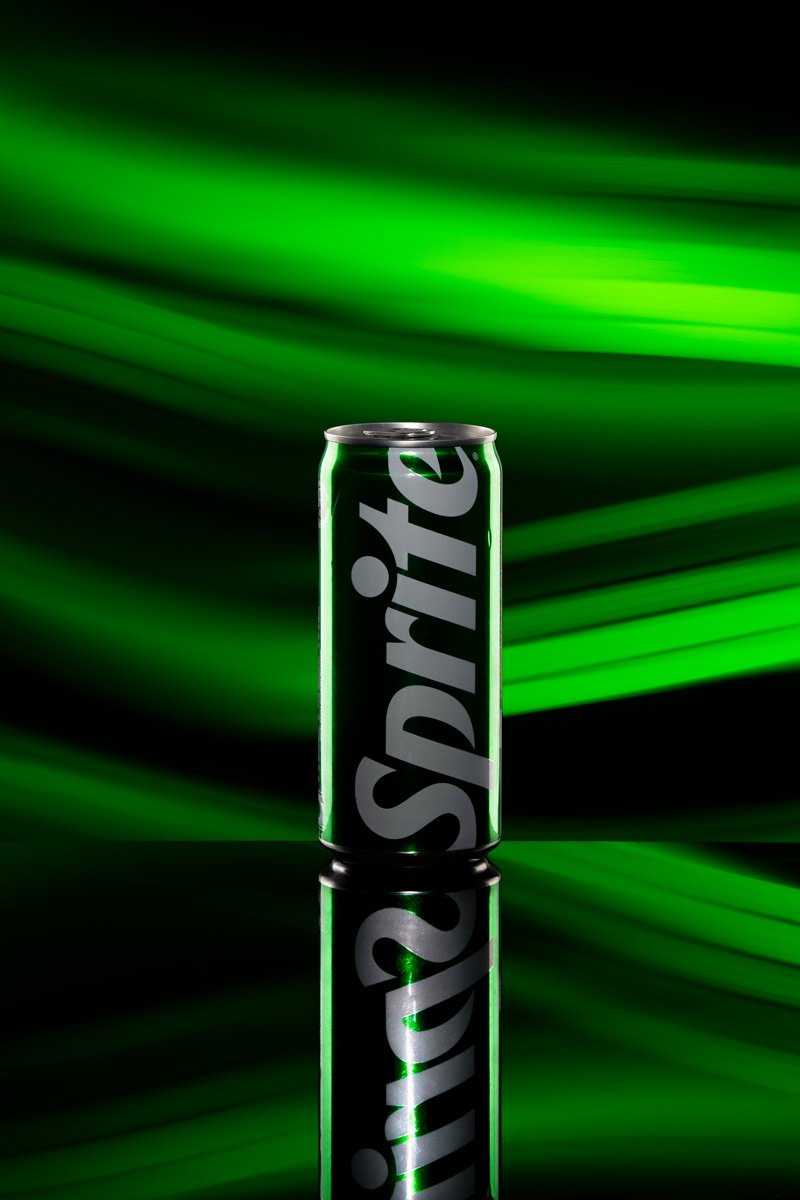 Lime burst under green light