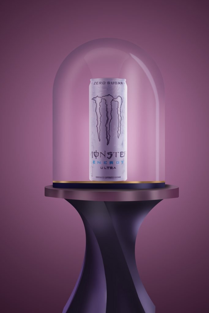 monster can inside a cylinder