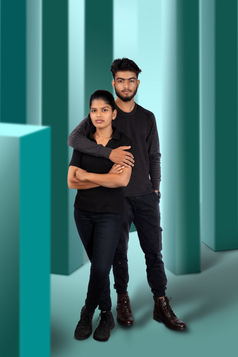 two models posing with style