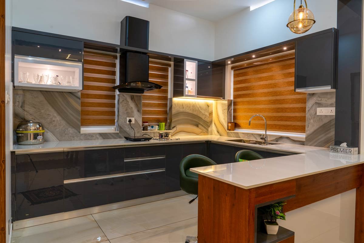 kitchen with ambient light