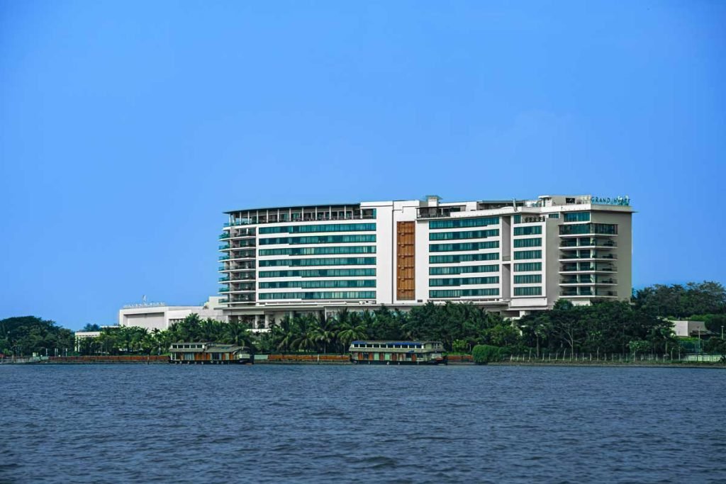 eye catching building situated on the water