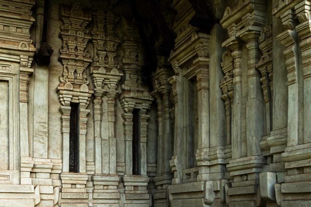 Wall sculptures on temple
