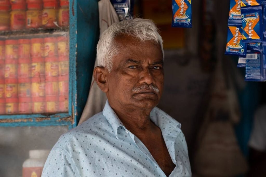 Man looking to the camera