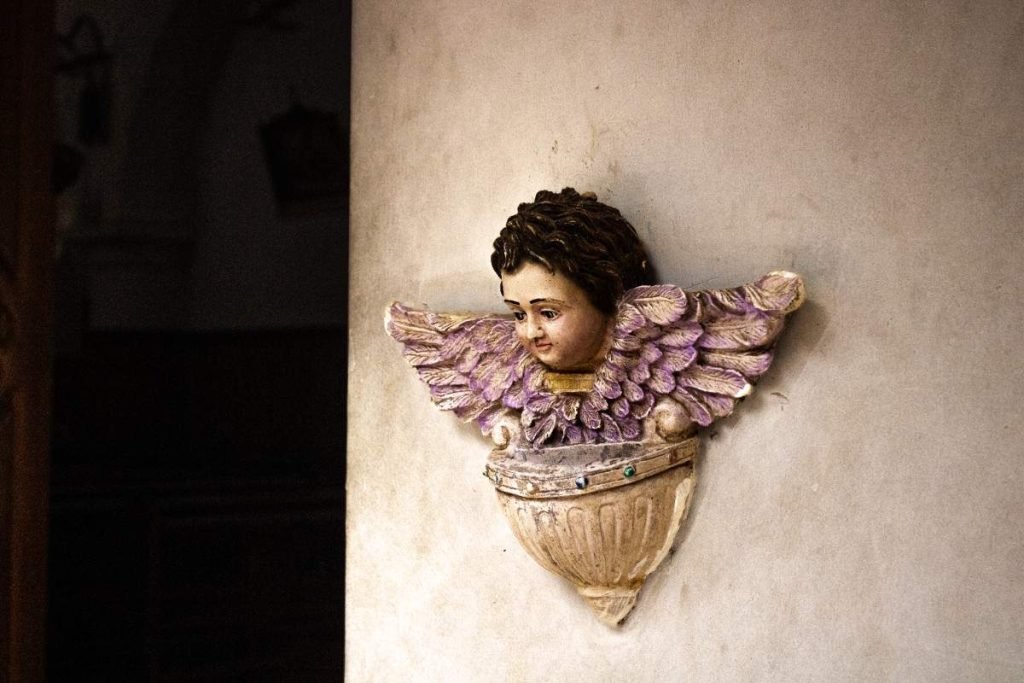 Holy water in an angelic vessel