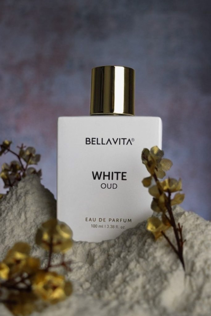 A white colour body perfume