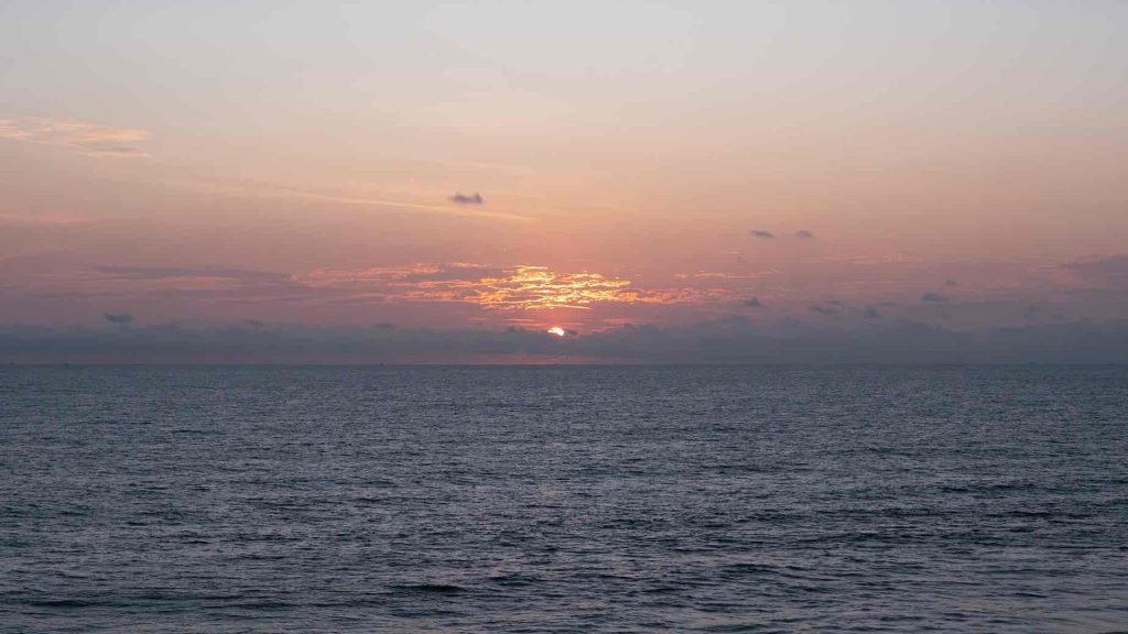 sunset in the beach