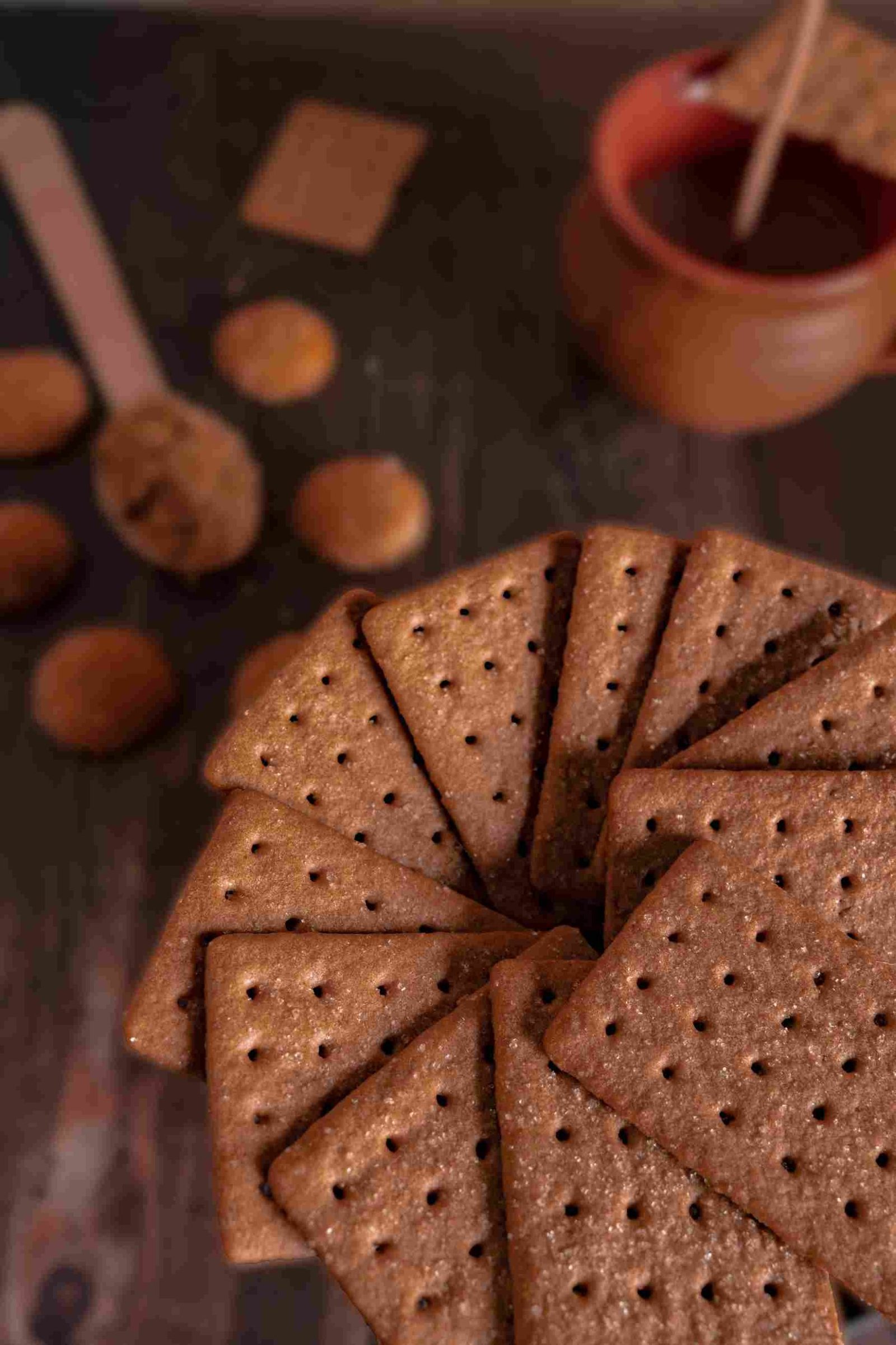 chocolate biscuits with coffee.