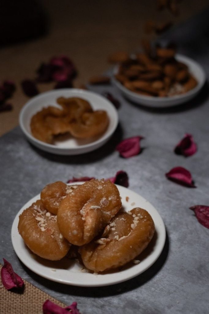 A tasty sweet made up of sugar syrup