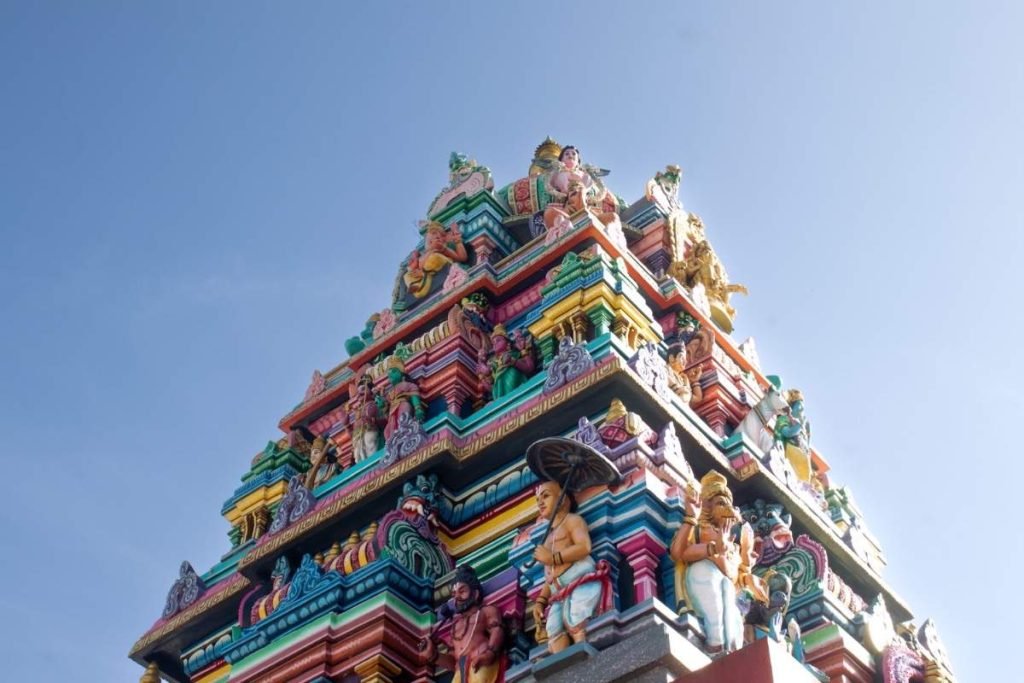 artistic majesty of temple's top dome structure.