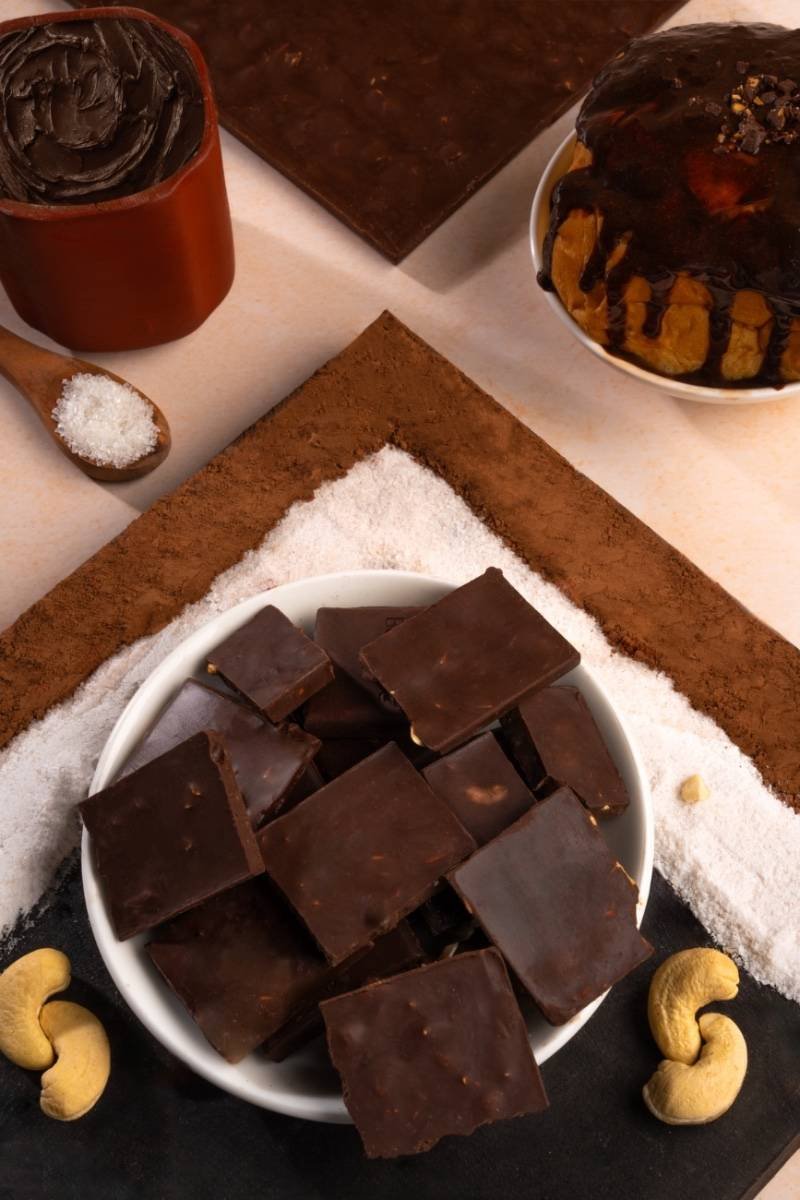 dark chocolate with nuts