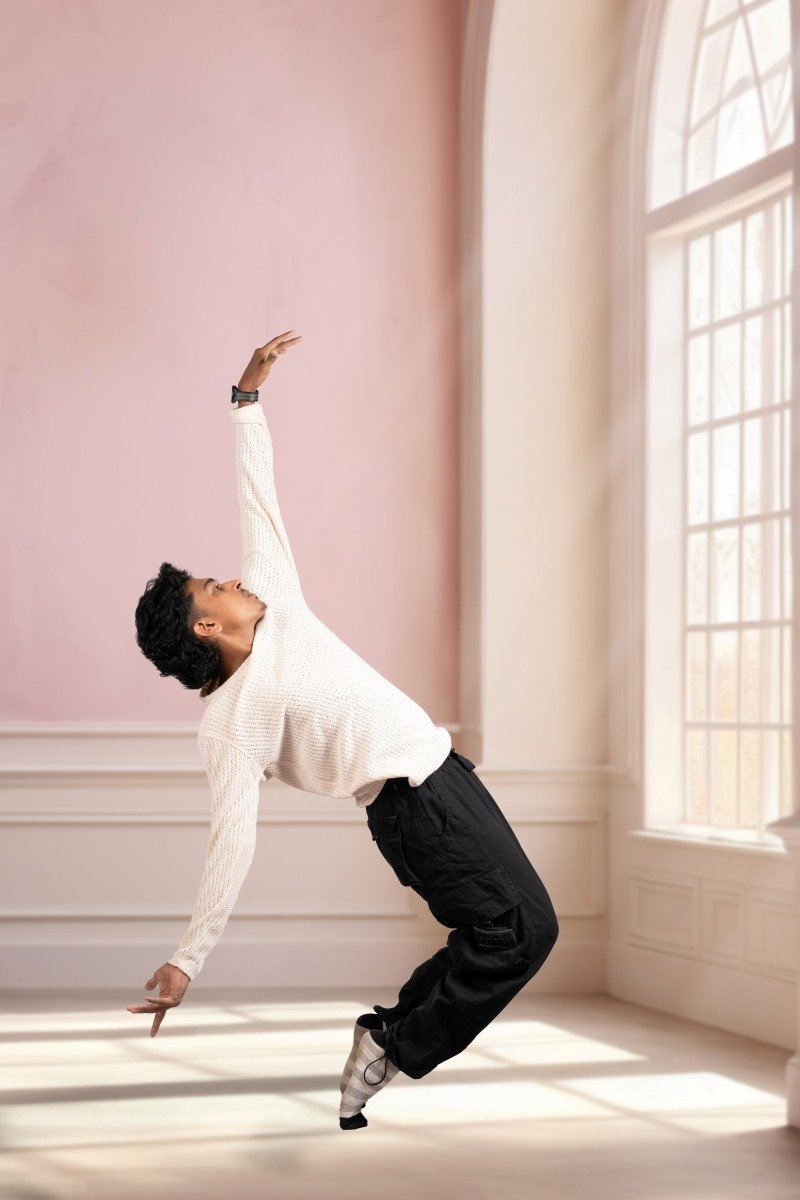 High-fashion editorial with dynamic poses.