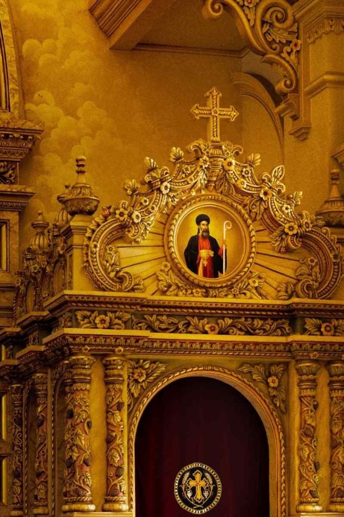 small room inside church