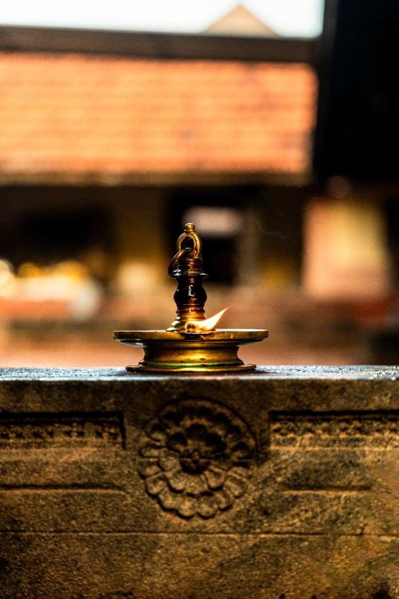 entrance lamp giving significance for the ritual