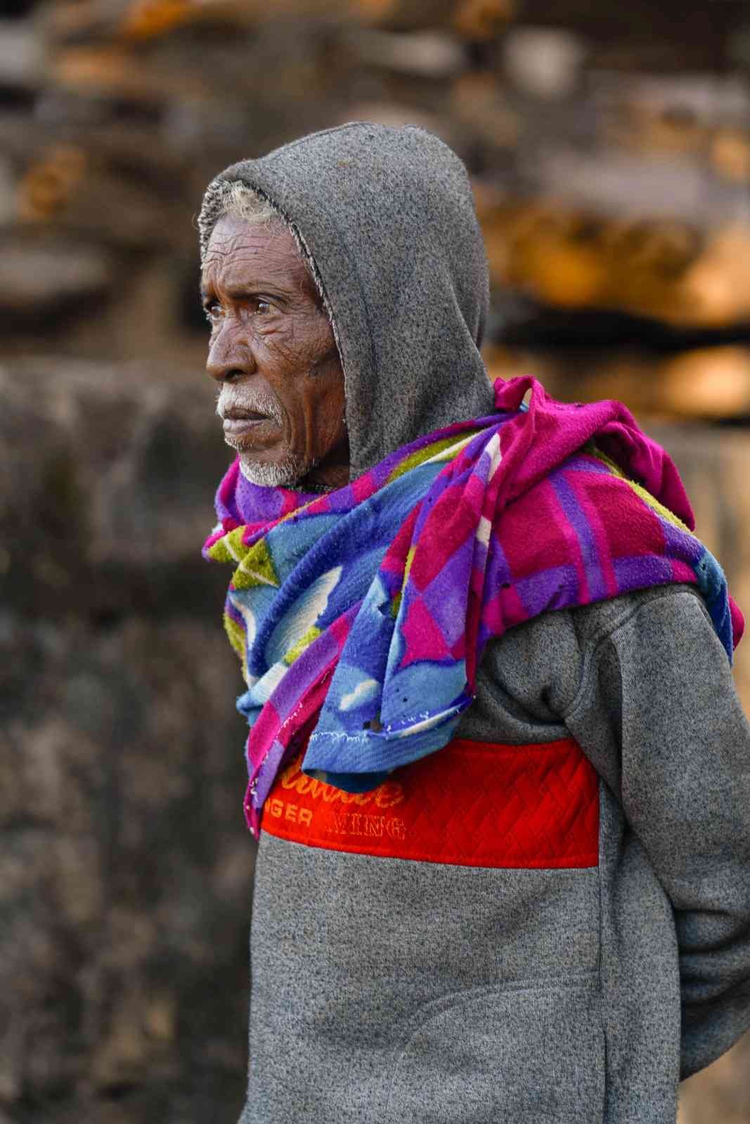 Man staring intently at something