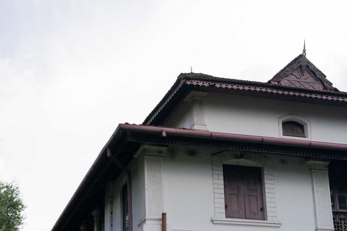 A top view of an old palace.