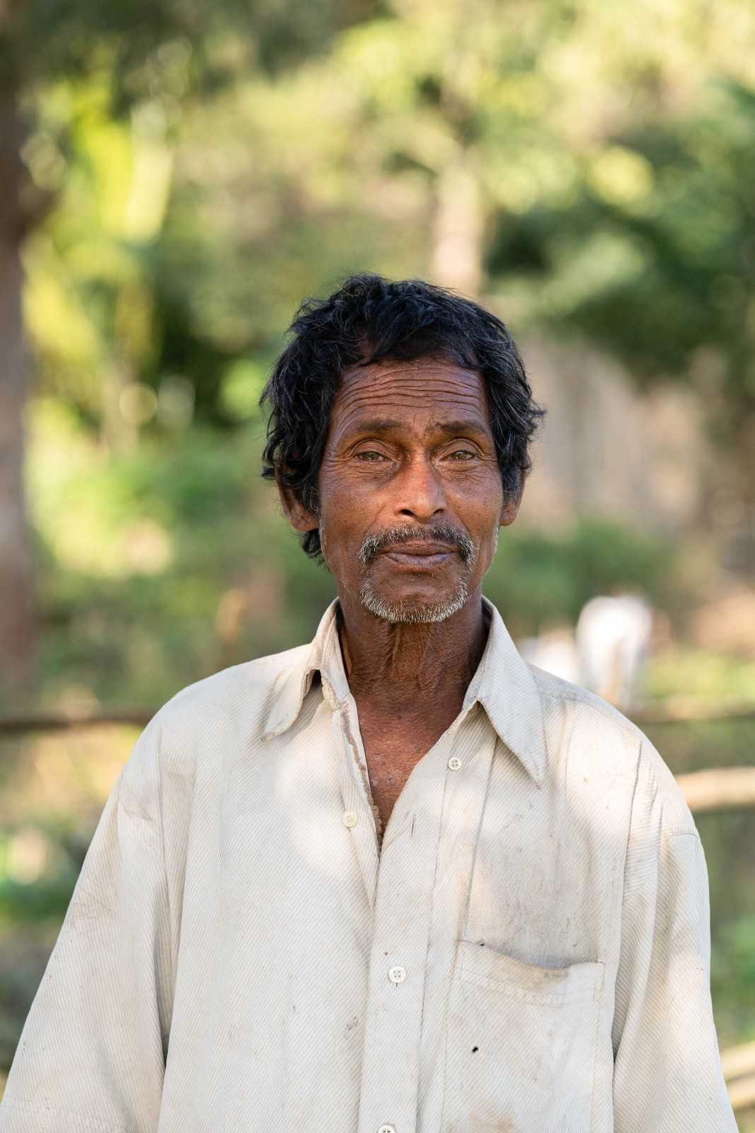 Man with innocent look and gentle smile.