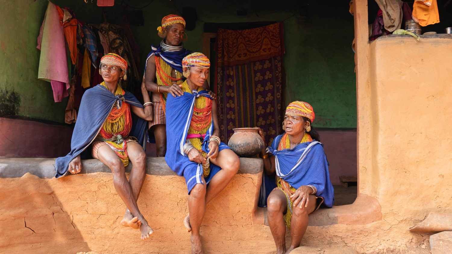 a group of tribes were resting after their field work