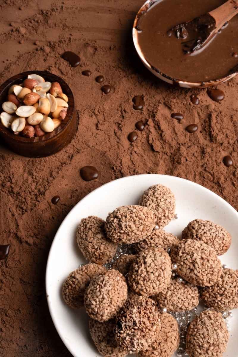 ferrero rocher with dark background