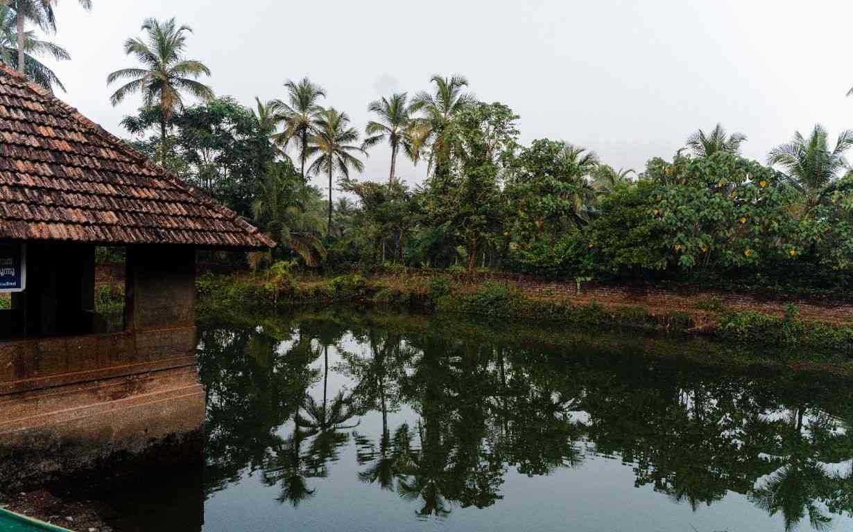 sacred landscape behind the temple