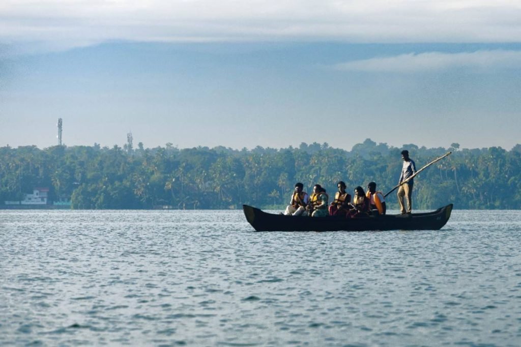 group of tourists on a boat