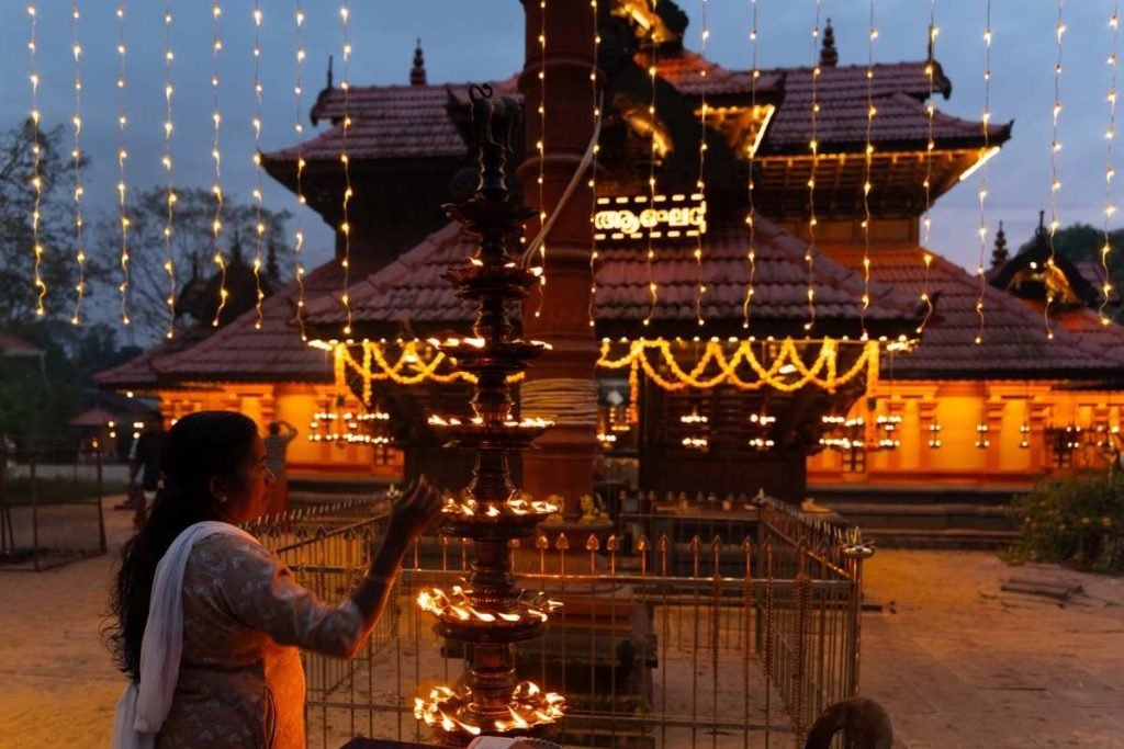 temple full of lights