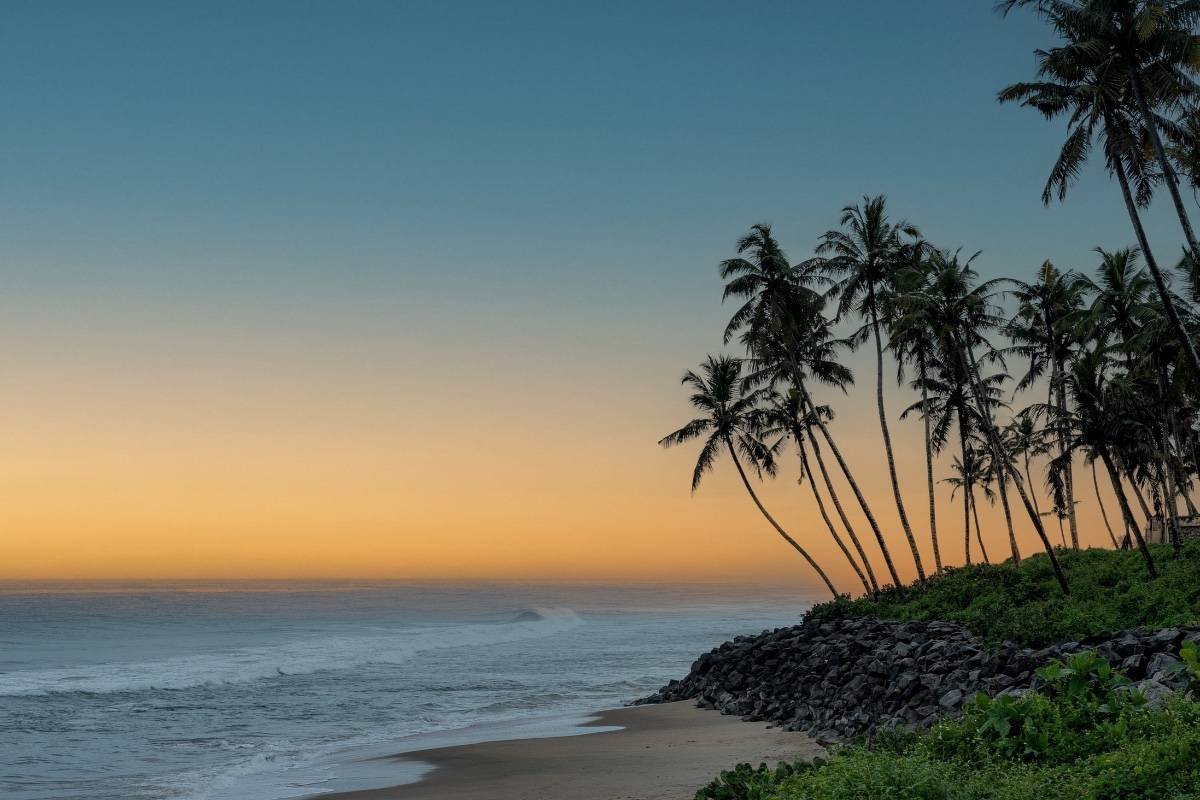 Hushed Glow Sunset over a serene landscape.