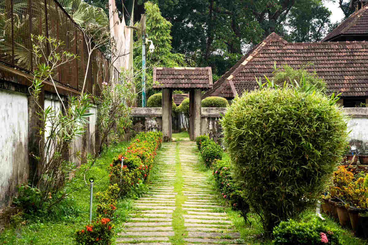 Beautiful botanical garden of the krishnapuram palace.