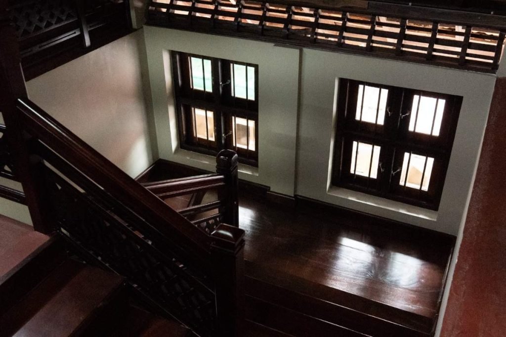 Classic elevation with finely crafted stairs adding elegance.