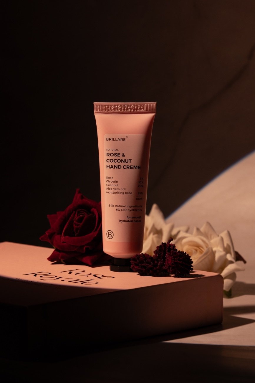 A hand cream with dewy rose