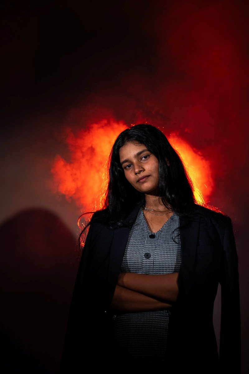 Fiery Gaze striking fashion statement.
