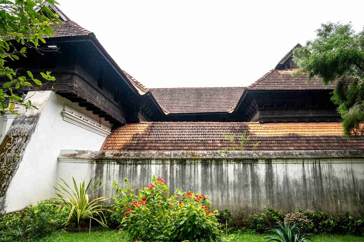 View of palace exterior from side.