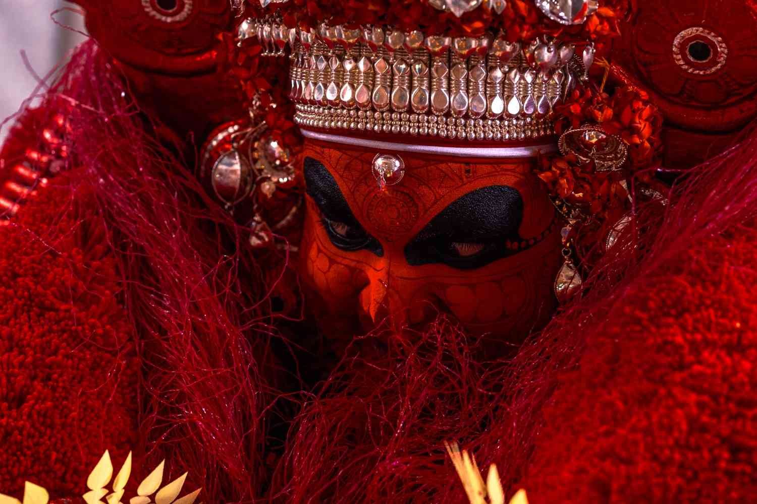Divine stare of the theyyam performer