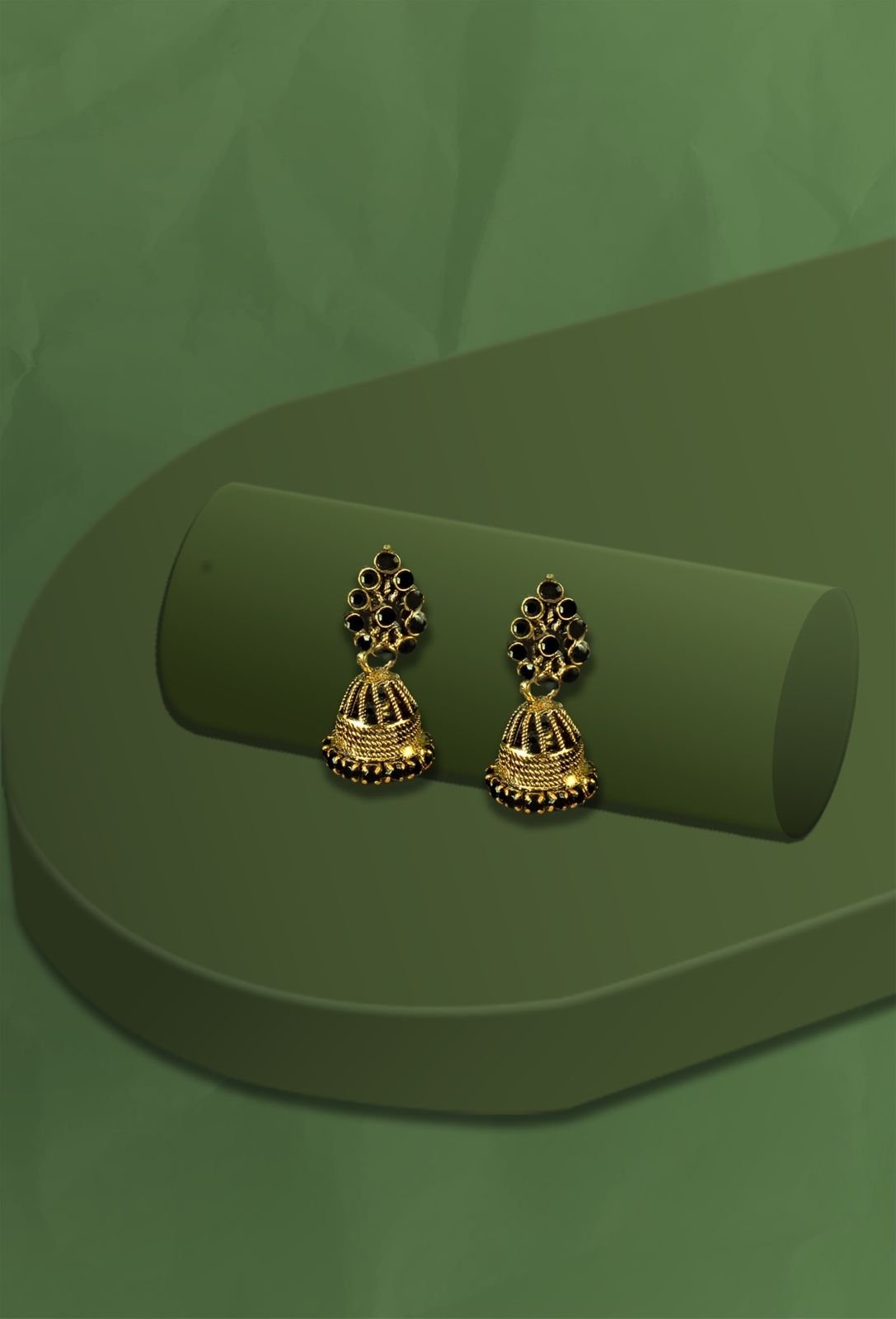 refined sparkle earrings set on a graphics